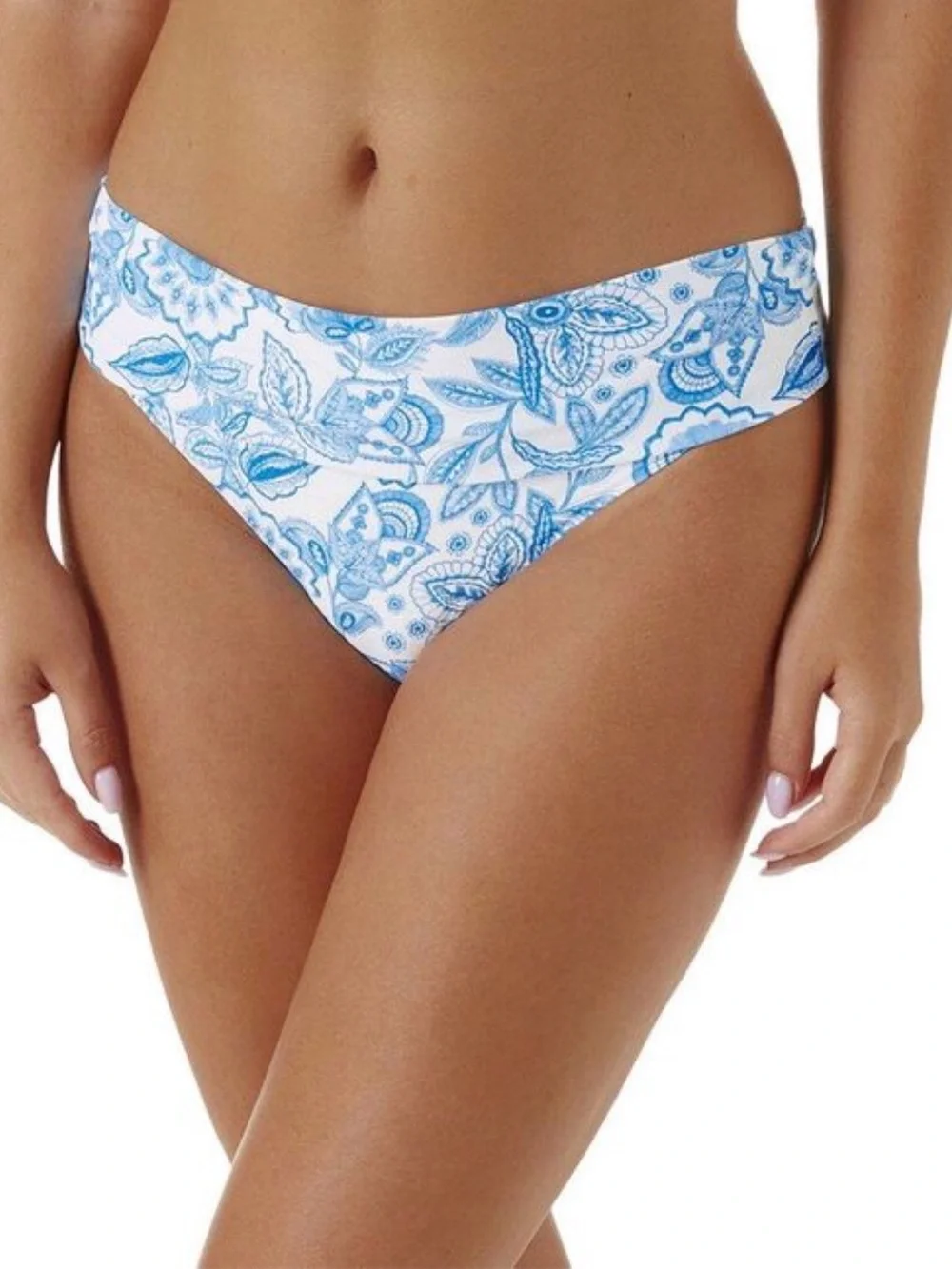 Melissa Odabash Provence Print Halter Bikini Set Blue White NWT US 12